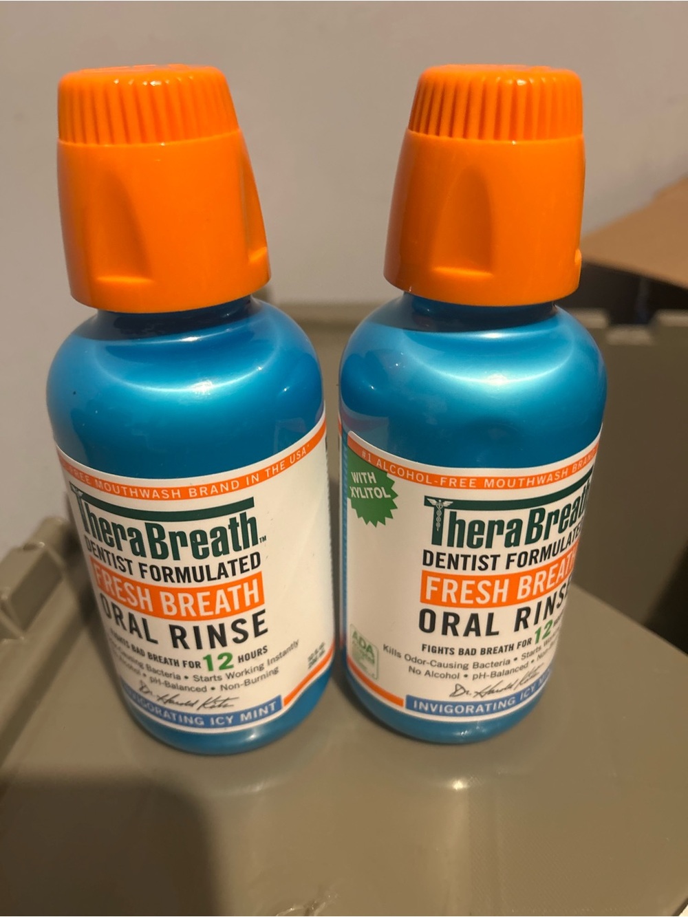 TheraBreath Fresh Breath Oral Rinse - Blue Bottle with Orange Cap